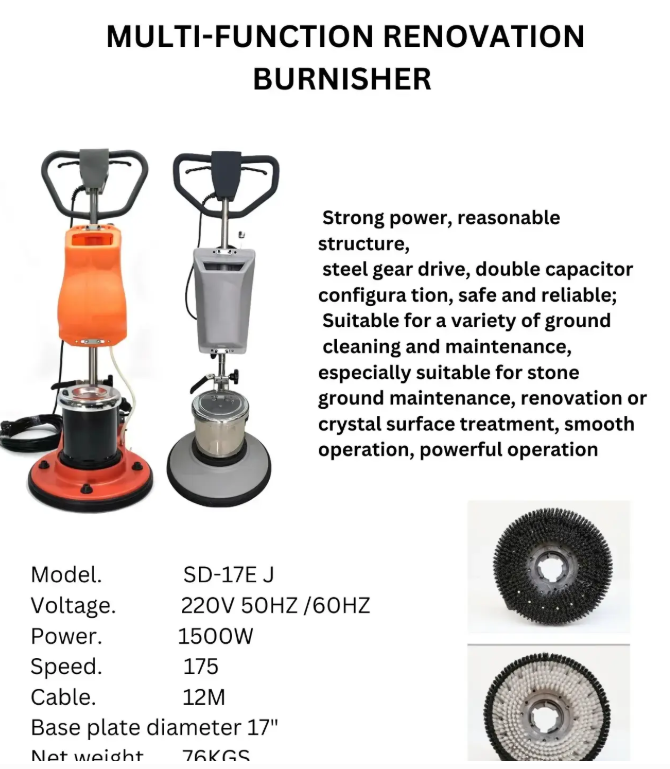 2 HP Single Disc Floor Scrubbing Machine - Image 2
