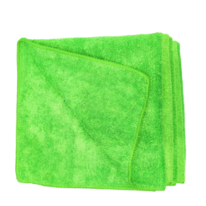 Microfiber Cleaning Cloth Gree 350 GSM (40×40 cm, 58 Gram) Pack of 10