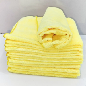 Microfiber Cleaning Cloth Yellow 350 GSM (40×40 cm, 58 Gram) Pack of 10