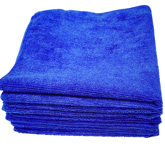Microfiber Cleaning Cloth Blue 350 GSM (40×40 cm, 58 Gram) Pack of 10