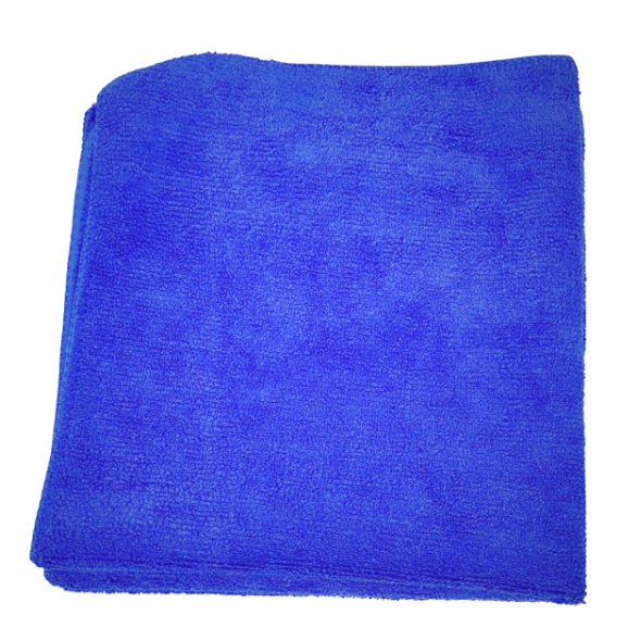 Microfiber Cleaning Cloth Blue 350 GSM (40×40 cm, 58 Gram) Pack of 10 - Image 2