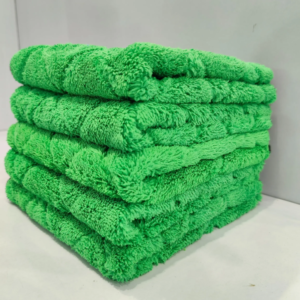 Microfiber Cleaning Cloth Green-Gray 600 GSM (40×40 cm, ) Pack of 10