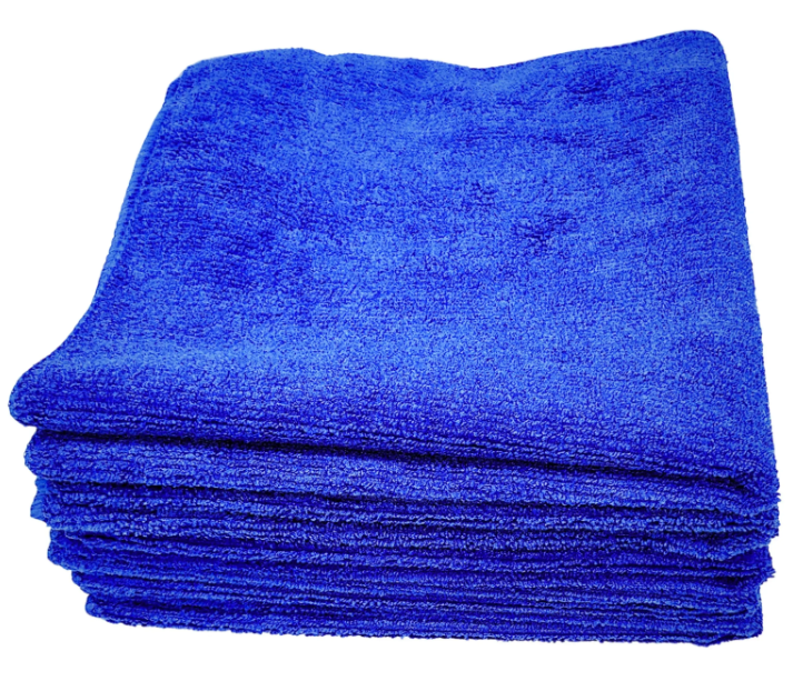 Microfiber Cleaning Cloth Blue 250 GSM (40×40 cm, 47 Gram) – Pack of 10