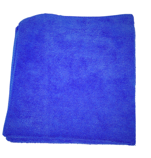 Microfiber Cleaning Cloth Blue 250 GSM (40×40 cm, 47 Gram) – Pack of 10 - Image 2
