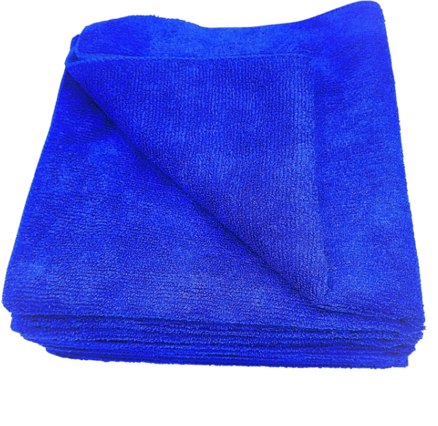 Microfiber Cleaning Cloth Blue 250 GSM (40×40 cm, 47 Gram) – Pack of 10 - Image 4