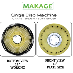 Carpet Cleaning Brush 17 Inch (15 Inch Top Plate)