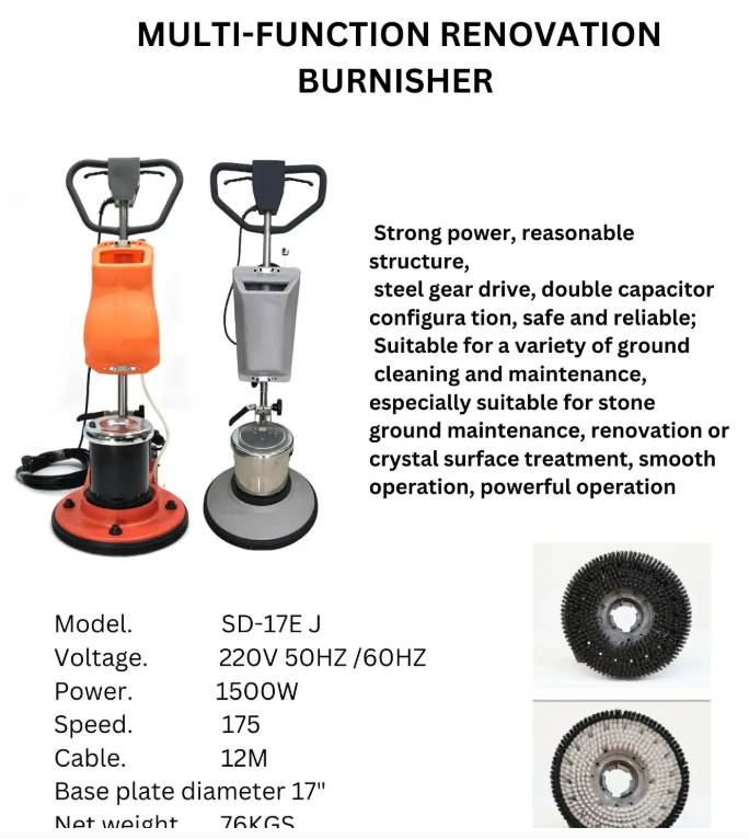 2 HP Single Disc Floor Scrubbing Machine - Image 2