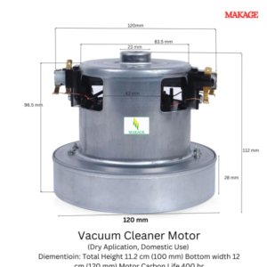 Dry Vacuum Cleaner Motor 120mm Bottom Dia (1200W, 220–240V)