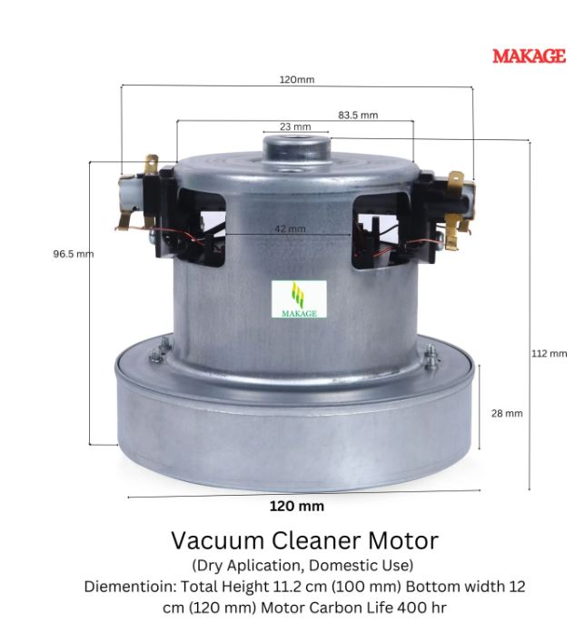 Dry Vacuum Cleaner Motor 120mm Bottom Dia (1200W, 220ā240V)