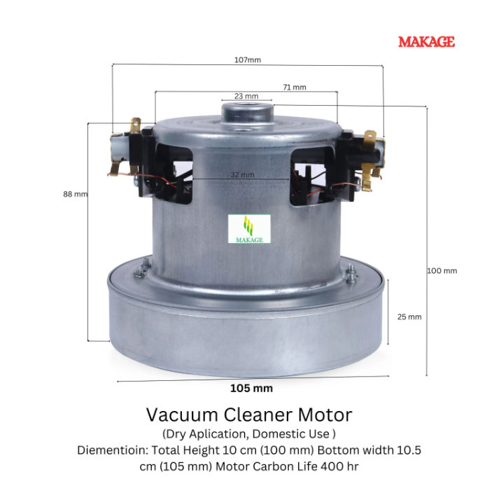Vacuum Cleaner Motor 100mm Bottom (1200W, 220ā240V) - Image 2